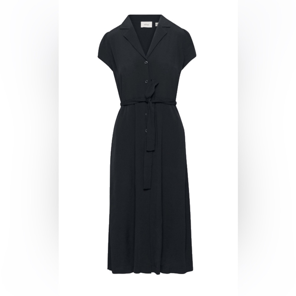 Aritzia Wilfred Shirt Midi Dress Black - size XS